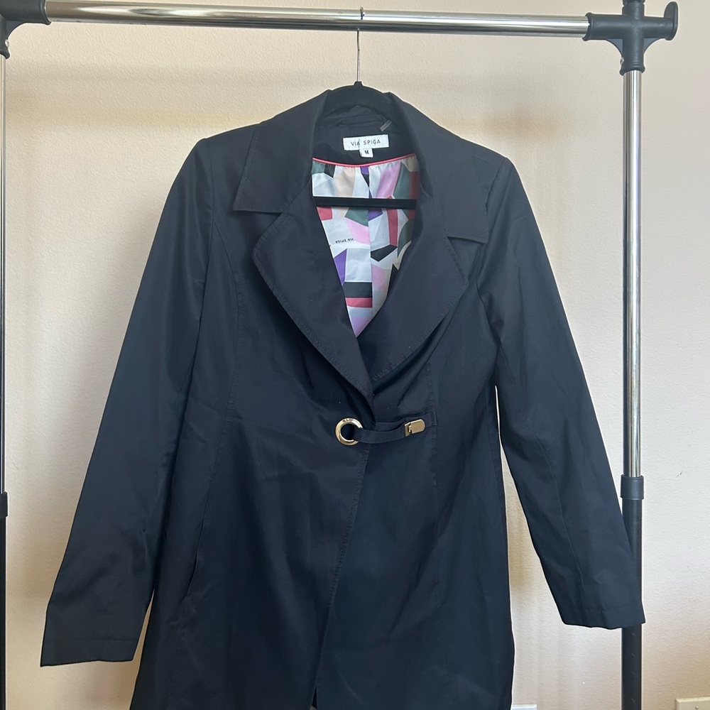 Via Spiga Black Trench Coat